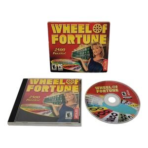 Atari Wheel of Fortune 2000 PC CD-ROM Game 2500 Puzzles Windows 95 98 Vintage